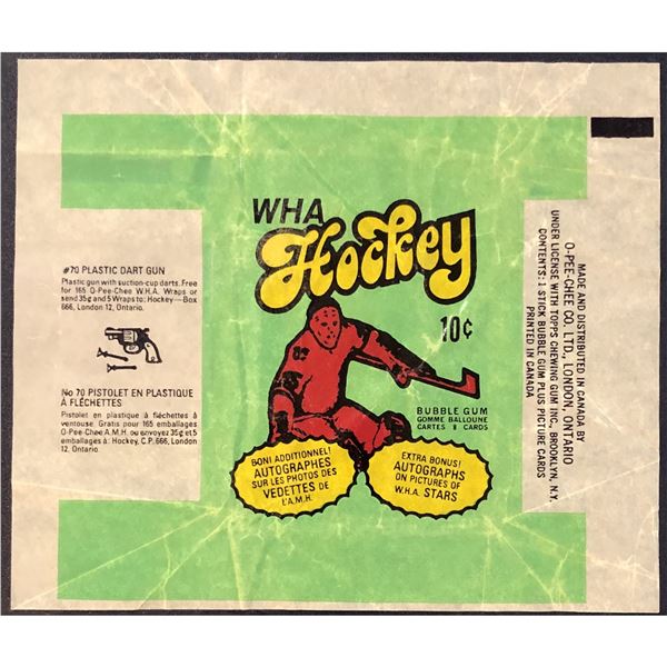1974-75 O-PEE-CHEE WHA HOCKEY WRAPPER