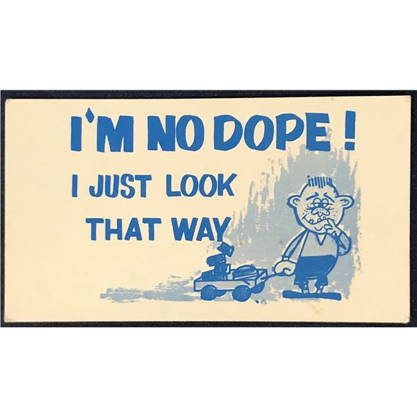 1967 FLEER BACK SLAPPERS - I'M NO DOPE