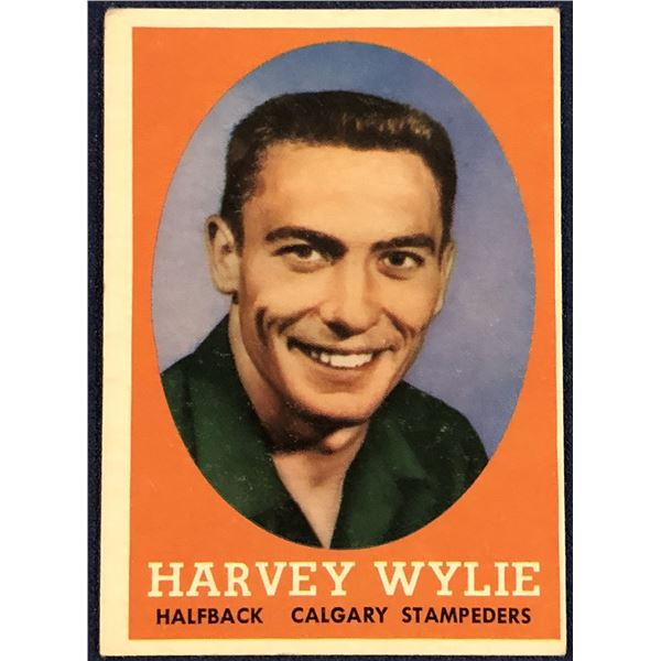 1958 O-PEE-CHEE CFL FOOTBALL HARVEY WYLIE (HOF) ROOKIE CARD