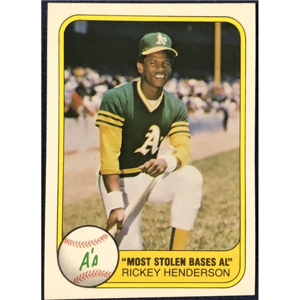 1981 FLEER RICKEY HENDERSON (HOF)