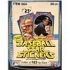 Image 1 : 1981 FLEER BASEBALL STAR STICKERS WAX BOX - 36 PACKS