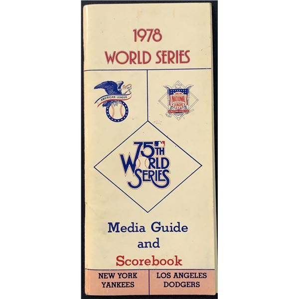 1978 WORLD SERIES MEDIA GUIDE