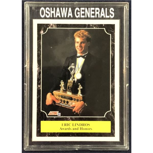 1991-92 SCORE ERIC LINDROS (HOF) ROOKIE CARD