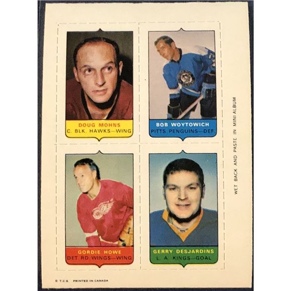 1969-70 O-PEE-CHEE NHL 4-IN-1 -- GORDIE HOWE (HOF)