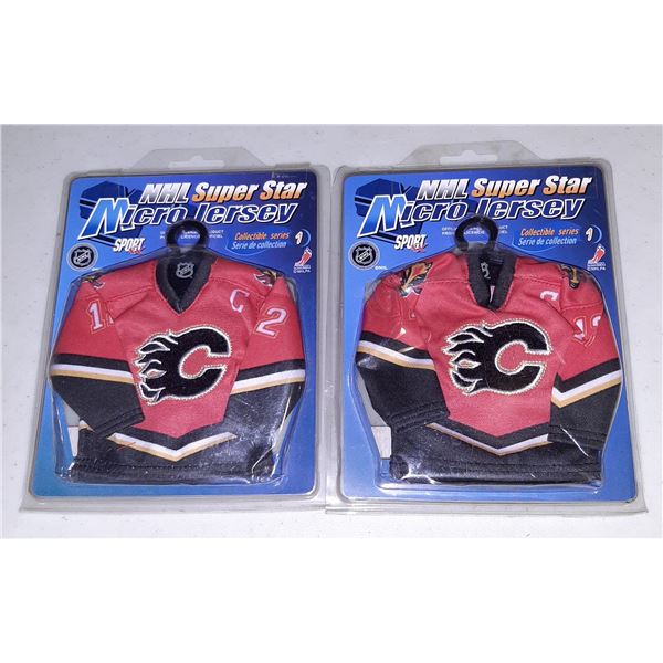 Lot of 2 Jarome Iginla NHL Super Star Micro Jerseys