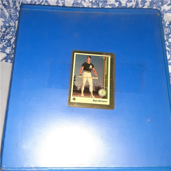 Binder of 1989 Upper Deck Baseball cards