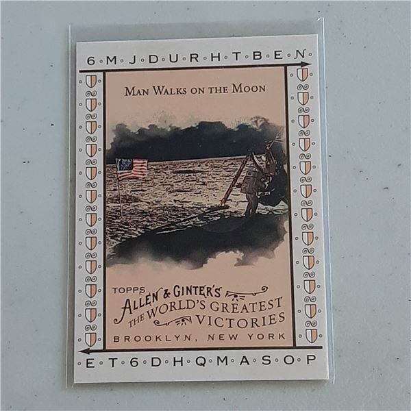 2008 Topps Allen & Ginter World's Greatest Victories card #4 Man Walks on the Moon
