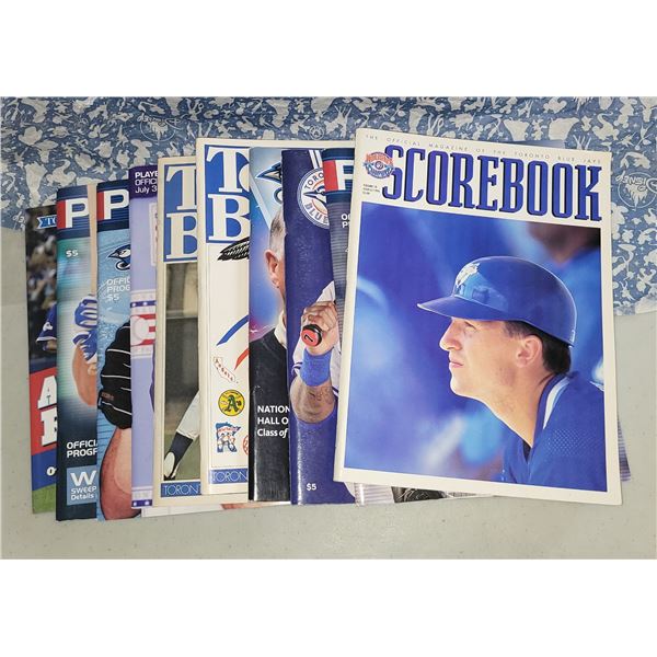 Lot of 10 Blue Jay Books & Programmes with 1 from 1977