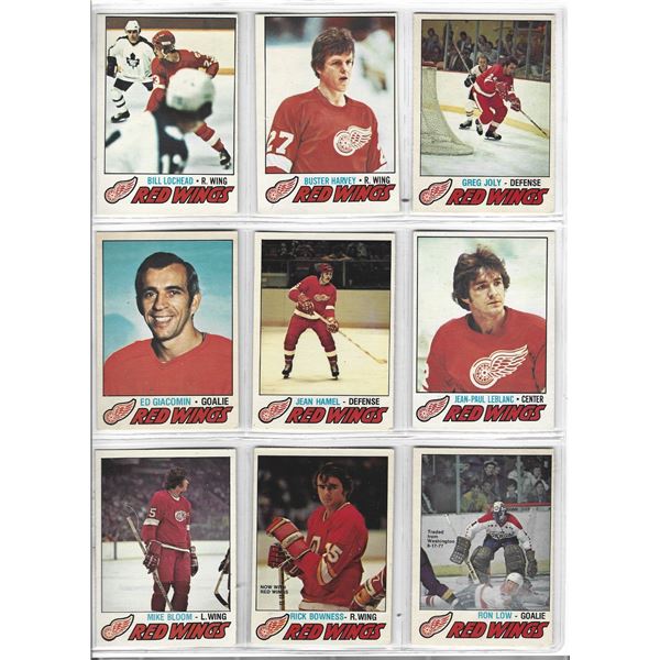 Lot of 9 1977-78 O-Pee-Chee NHL Hockey cards