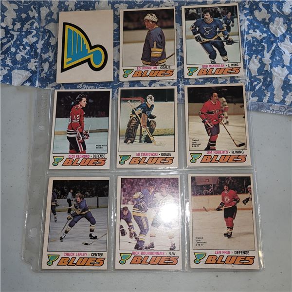 Lot of 9 1977-78 O-Pee-Chee NHL Hockey cards