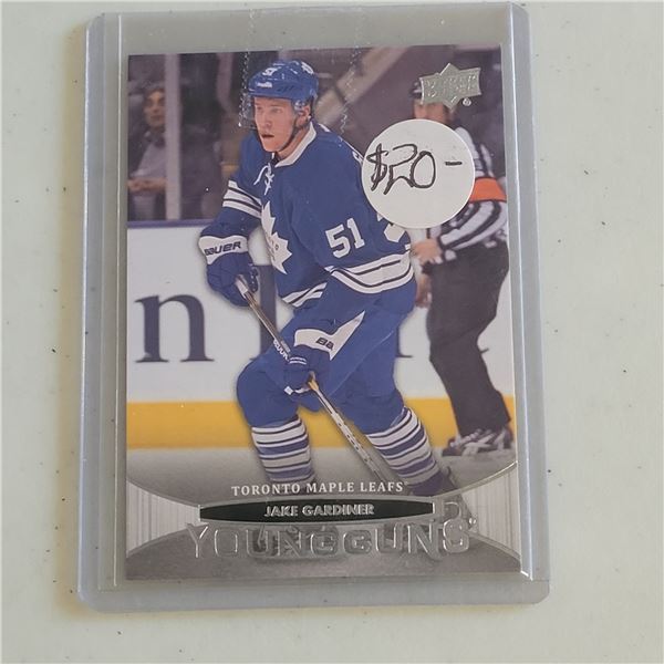 Jake Gardiner Upper Deck Young Guns Rookie card