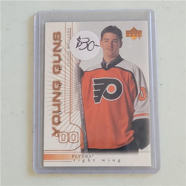 Justin Williams Upper Deck Young Guns Rookie card