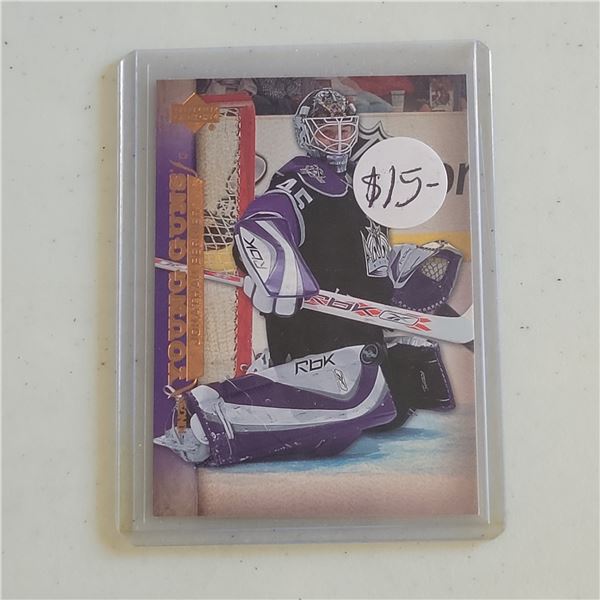 Jonathan Bernier Upper Deck Young Guns Rookie card