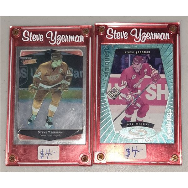 2 Steve Yzerman cards in Special Holders