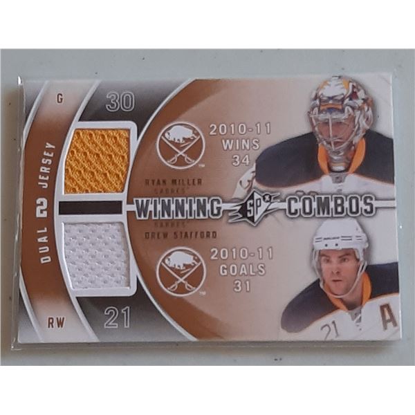 2011-12 UD Spx Winning Combos Jersey card WC-MS Miller & Stafford