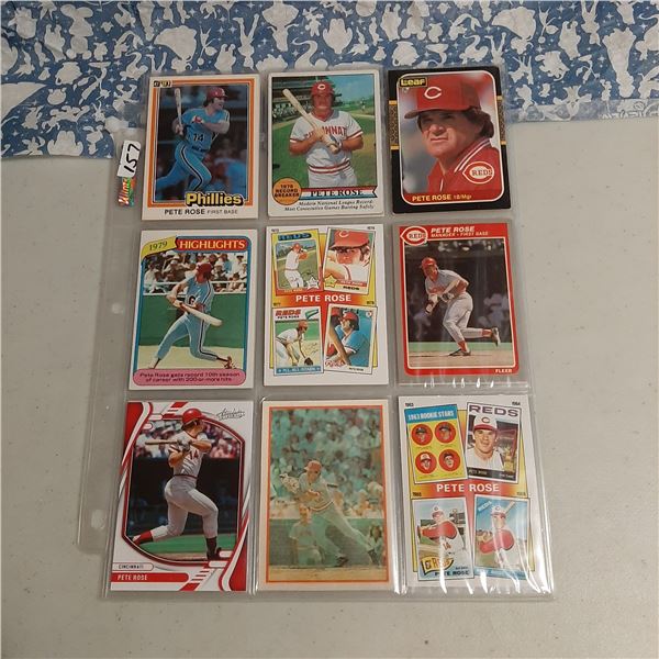 Lot of 18 Pete Rose cards