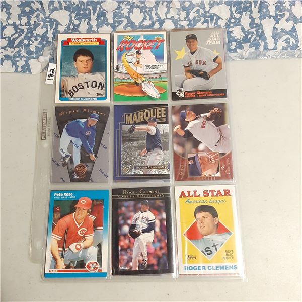 Lot of 18 Roger Clemens cards