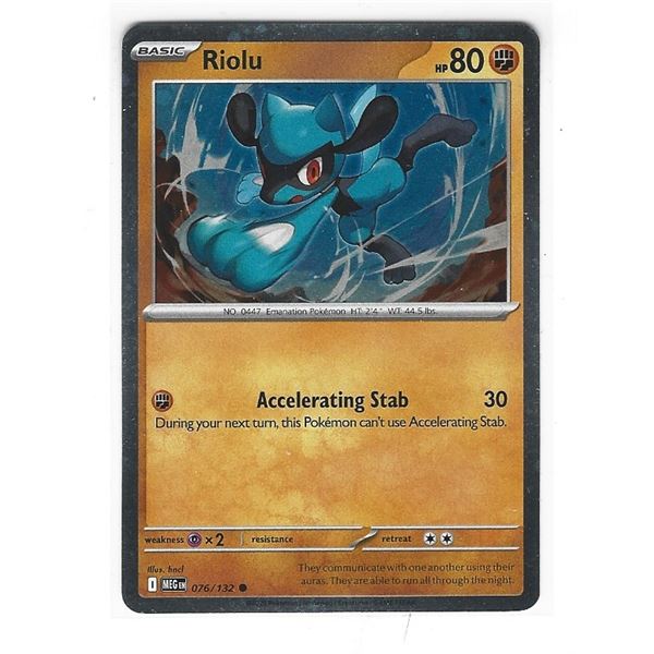 Pokemon Riolu Cosmos Holo Promo 076/132