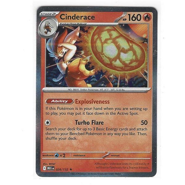 Pokemon Cinderace Holo Rare 028/132