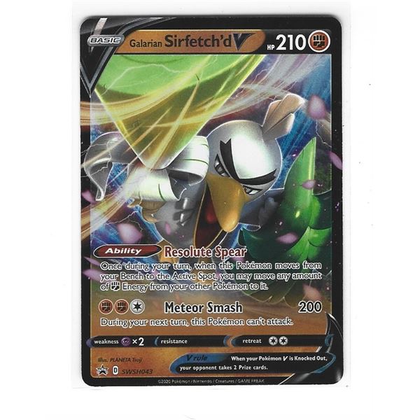 Pokemon Galarian Sirfetch'd V Black Star Promo SWSH043