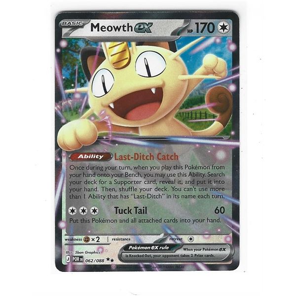Pokemon Meowth EX 062/088