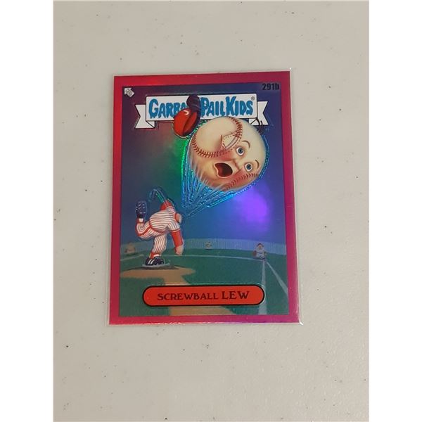 2024 Topps Chrome Garbage Pail Kids Magenta Refractor 291b Screwball Lew