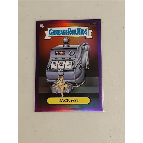 2024 Topps Chrome Garbage Pail Kids Purple Refractor AN-7a Jack Pot