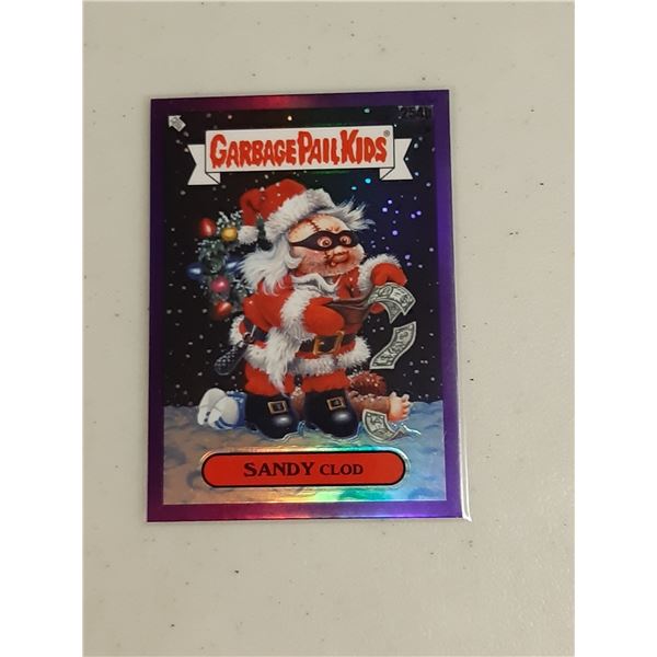 2024 Topps Chrome Garbage Pail Kids Purple Refractor 254b Sandy Clod