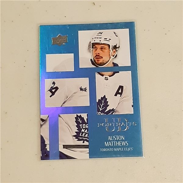 Auston Matthews 2024-25 Upper Deck UD Portraits card P-12