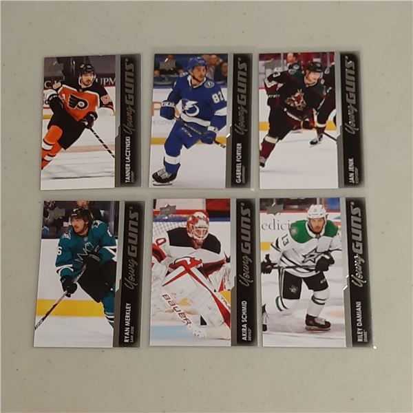 Lot of 6 Upper Deck Hockey Young Guns Rookie cards