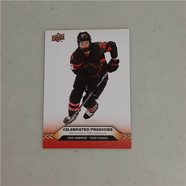 Erin Ambrose 2025-26 Tim Hortons Team Canada Celebrated Prodigies card CP-15