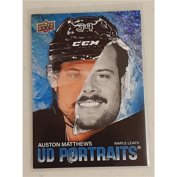 Auston Matthews 2025-26 Upper Deck UD Portraits Speckle card P-10