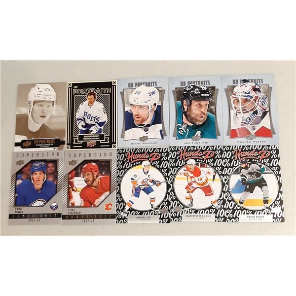 Lot of 10 Upper Deck Hockey Insert cards