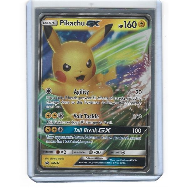 Pokemon Pikachu GX Black Star Promo card SM232