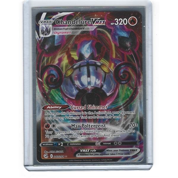 Pokemon Chandelure Vmax Ultra Rare Holo 40/264