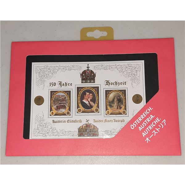 Austria 2004 Souvenir Stamp Sheet The 150th Wedding Anniversary of Elisabeth and Franz Joseph