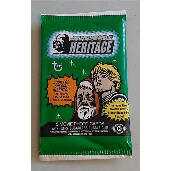 2004 Topps Star Wars Heritage Trading cards Pack - Sealed Green Pack