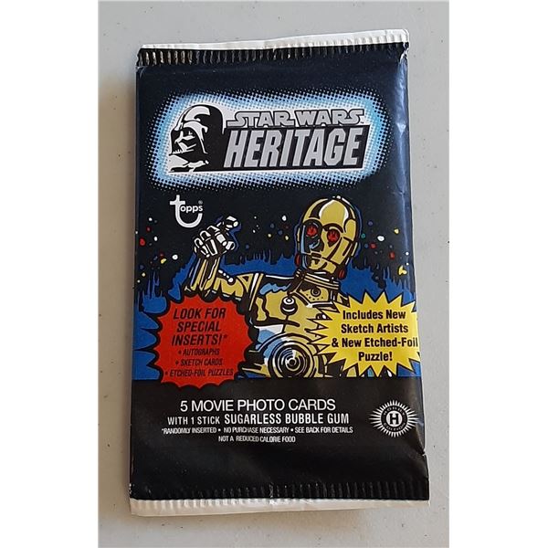 2004 Topps Star Wars Heritage Trading cards Pack - Sealed Black Pack