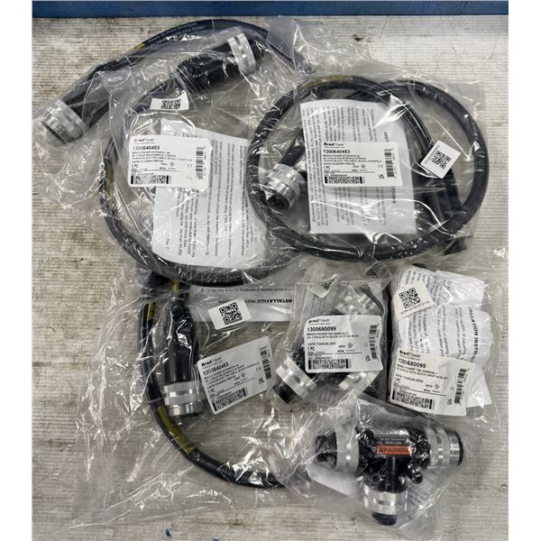 (3) Brad Power #1300640453/CC4030K17M010G Cables w/#1300680099/TC40C40-200G Tee Assemblies
