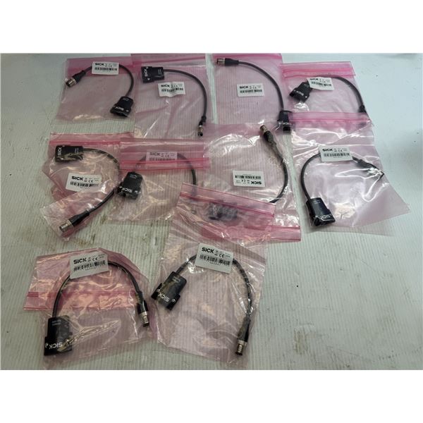 Lot of (10) Sick #2076832 Plug Adapter M12-5 Extension