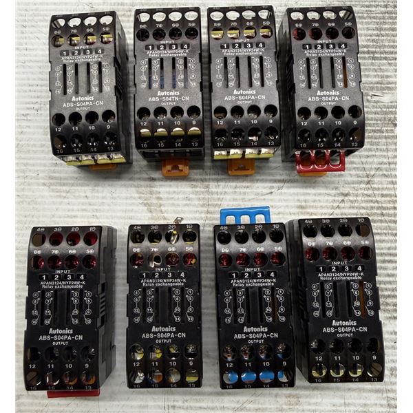 Lot of (8) Autonics #ABS-S04PA-CN Terminal Blocks