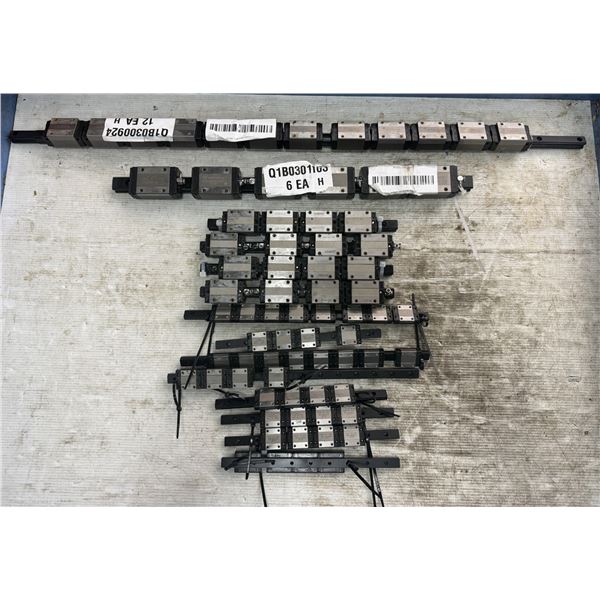 Lot of (14) Misc. THK & TBI Motion Linear Guide Rails