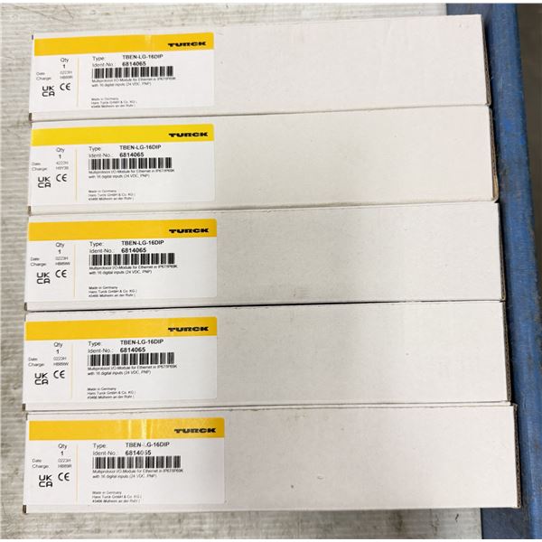 (5) Turck #TBEN-LG-16DIP Multiprotocol I/O Modules for Ethernet