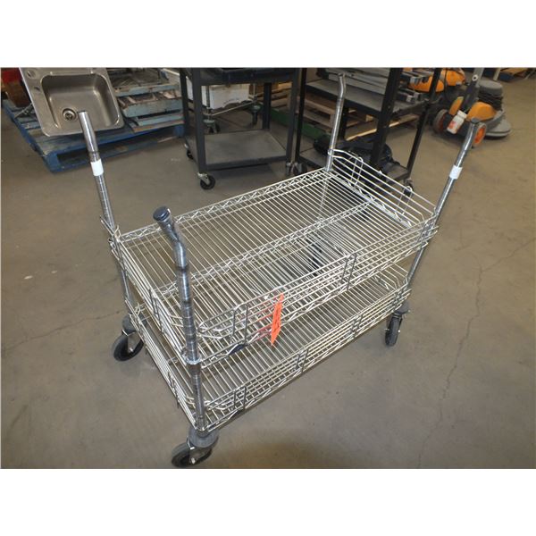 Two Storage Carts On Wheels