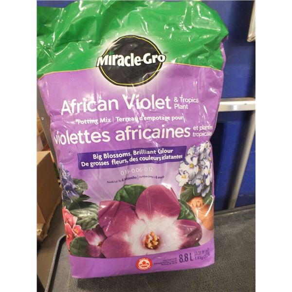 Two Bags Of Miracle Gro African Violet Potting Mix