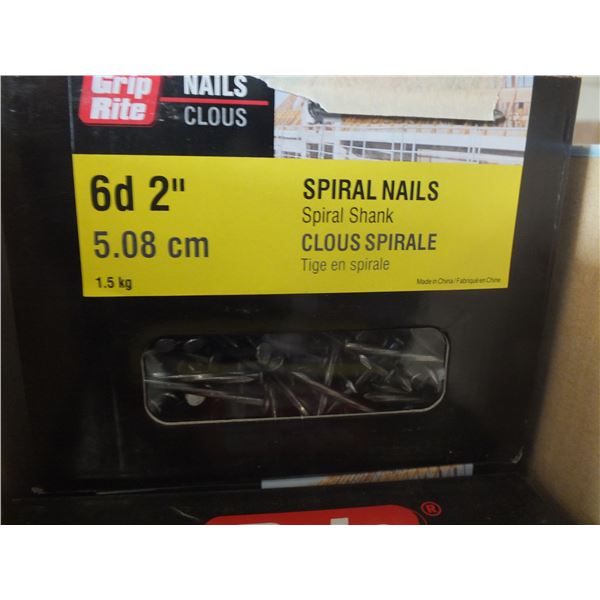 5 Boxes Of 6D 2" Spiral Nails