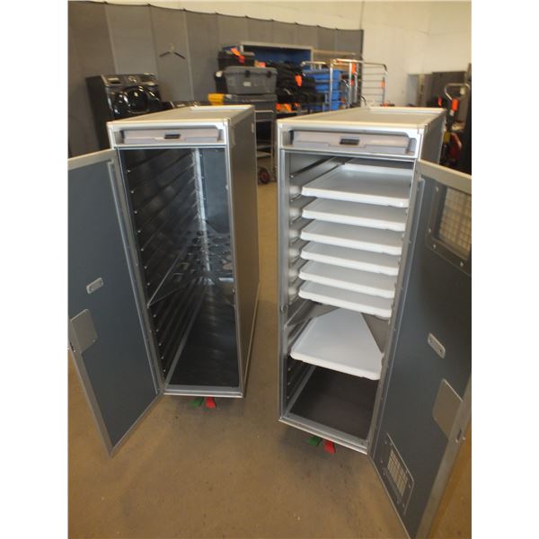 Two Food Stow Away Carts