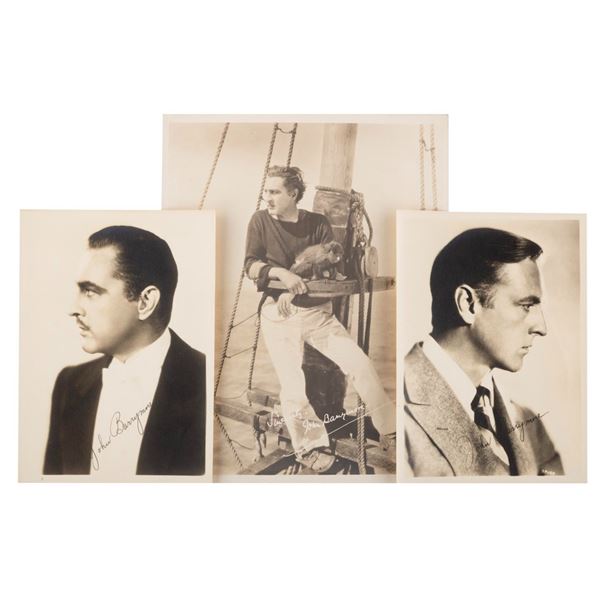 A Trio of John Barrymore Fan Cards.