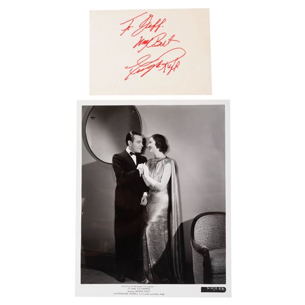 A George Raft Autograph and Photo.