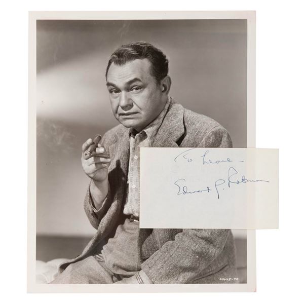 An Edward G. Robinson Autograph and Photo.